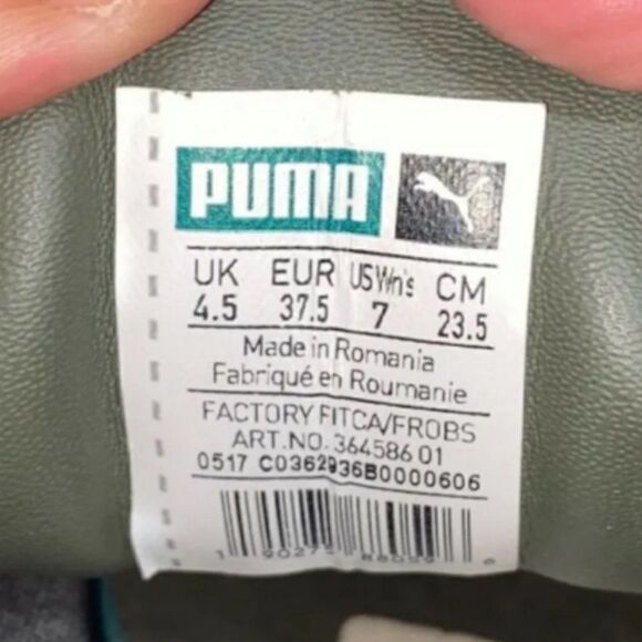 Puma Suede Platform Strap Olive Night Marshmallow 364586-01 Women's 7 - Picture 9 of 11